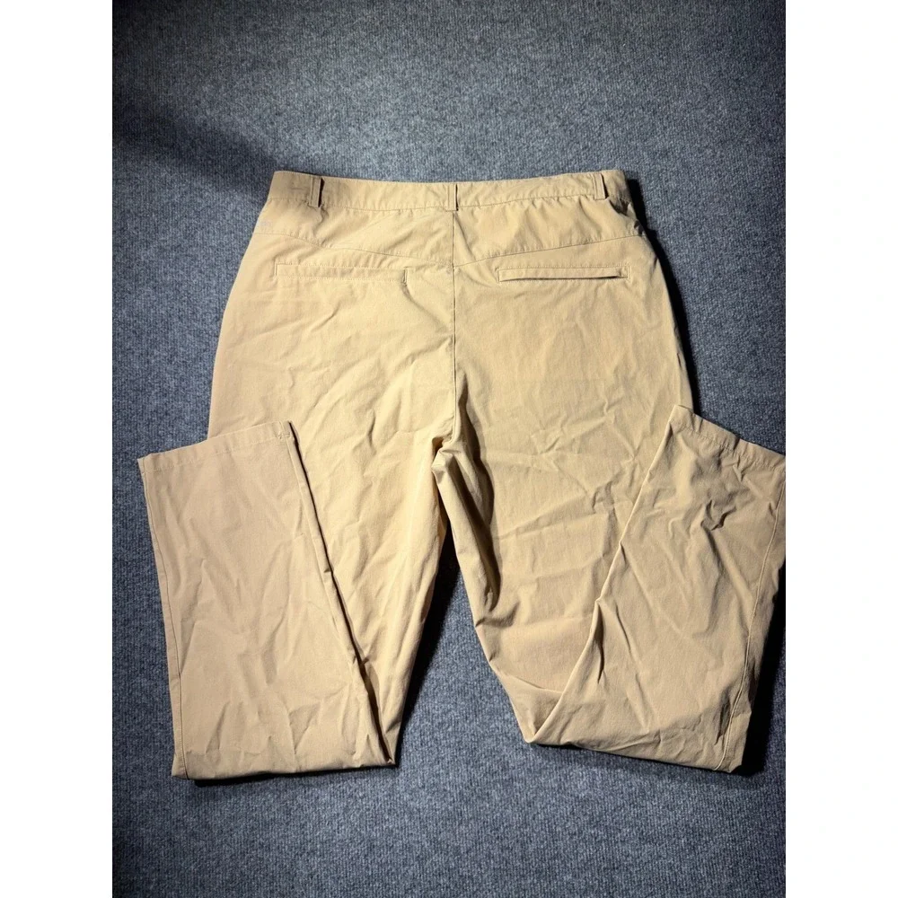 Meloo Sport Mens Tan Khaki Technical Golf Hiking Pants Size Medium 35x29
